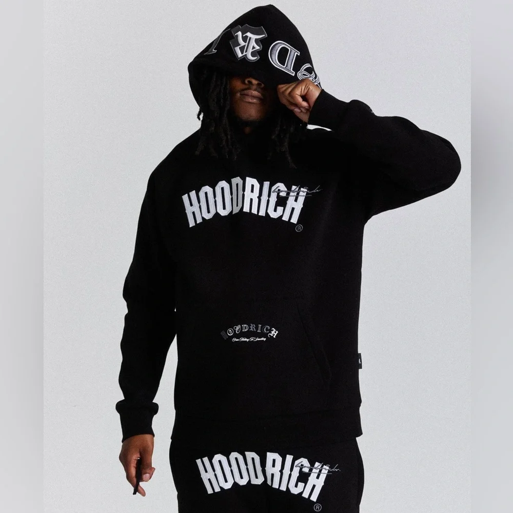 Hoodrich Heat V3 Stature Hoodie Black/White/Grey Size XL - Picture 5 of 9